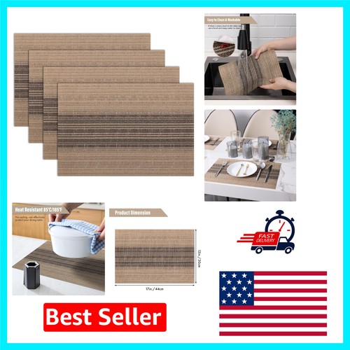 Washable woven vinyl placemats - washable,