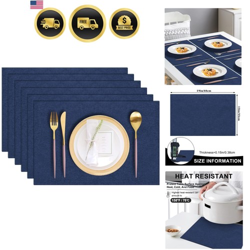 Placemats set navy blue - placemats,