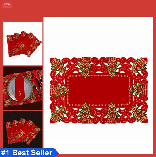 Set embroidered christmas - of,