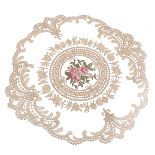 Retro lace placemat embroidery - retro,