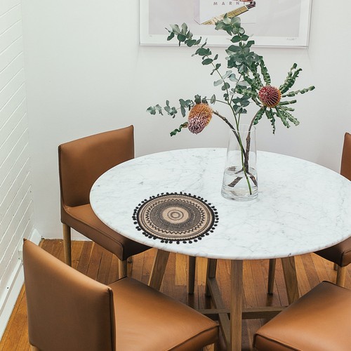 Round placemats dining table - round,