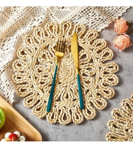 Round woven placemats for - round,