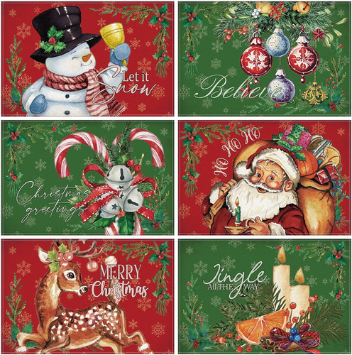 Pcs christmas placemats - pcs, 12"
