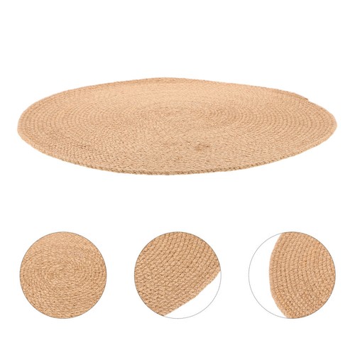 4pcs round jute placemats - 15",