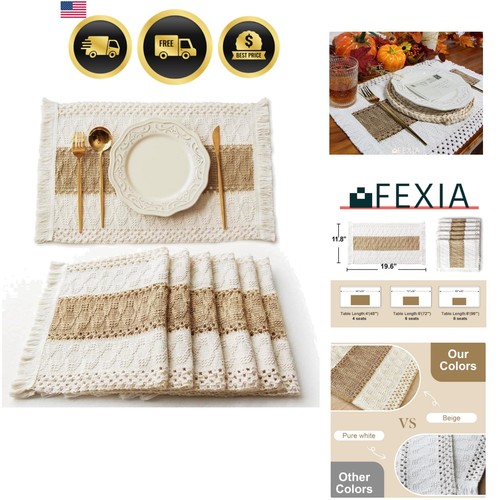 Boho placemat set natural - set,