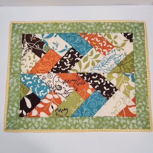 Handmade quilted placemats set - quilted,